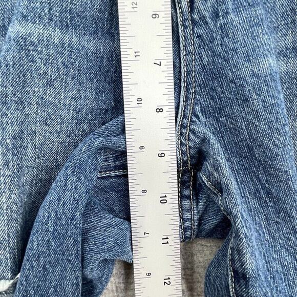 Articles of Society Jeans Womens 27 Blue Denim Mid Rise Distressed Patches - Picture 10 of 12